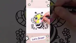 Cute Bee | Easy Drawing & Coloring for Kids & Toddlers
