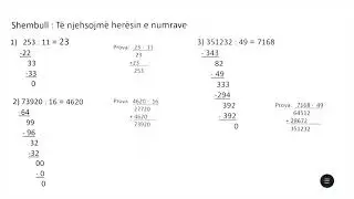 6 02 009 - Java 3 - Matematikë - Pjestimi i numrave natyrorë