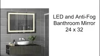 How to install LED Anti Fog Bathroom Mirror with or without plug