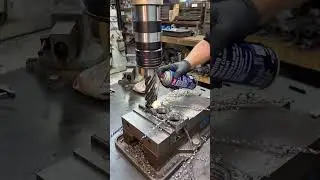 ABOM79 Tapping 2 INCHES with the FLEXARM #manualmachining #powertools #jobshop #machineshop #abom79