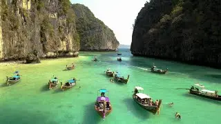Pileh Lagoon, Koh Phi Phi islands, Krabi, Thailand (2025) (4K) Drone video - Ko Phi Phi Lee