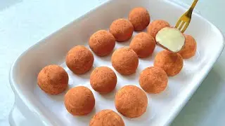 Make Chocolate Coated Milk Balls! with 3 Ingredients in 5 Minutes.