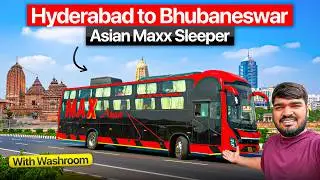 Hyderabad to Bhubaneswar Asian Maxx AC Sleeper | Washroom Bus Journey Review