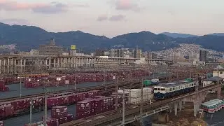 夕方【広島貨物ターミナル駅】を眺めて過ごす(DEC741が停車していた日) 2026/01  #山陽本線 #japan  #railway  #JR貨物 #train 