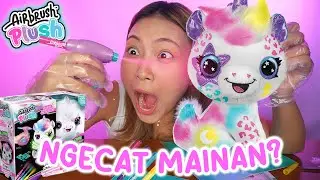 NGECAT MAINAN? REVIEW + UNBOXING MAINAN AIRBRUSH PLUSH 😍😍 LUCU BANGET