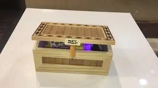Useless Pointless Don't Touch Wooden  Box Do Nothing Stress Release GiZ WiZ