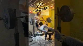 Jesse Hits Easy 330 Benchpress #benchpress #powerlifting #training #motivation #family