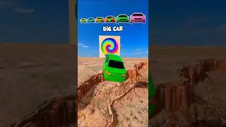 🌟Tiny Car Jump the Portal&hellip; and GROWS to IMPOSSIBLE SIZE! #shorts #beamngdrive