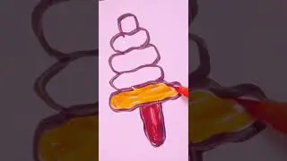 Easy icecream 🍦# kids #trending #art #drawing #draw #draw #painting #funny 🍦👍👍