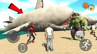 Frankline vs giant Shark fish in indian bike driving 3d ki city🦈@HeligamerSSS 