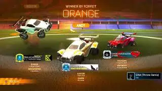 Rocket League 3v3 match. I slipped on the boost