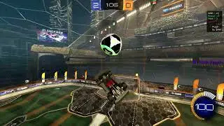 flip reset in boomer ball! #rocketleague #rl #freestyle