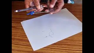 Cube drawing|| Easy method for class seven by the using of compass and scale 