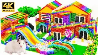 How To Build Modern Technology House With Garden And Swimming Pool From LEGO, Magnet Balls