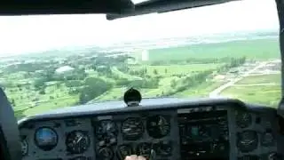 Beechcraft Travelair D95A takeoff and landing.