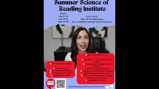 Science of Reading Institute #scienceofreading #schoolteacher #schooladministration #literacy