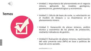 Video de presentaci&oacute;n: Planeamiento de Mina