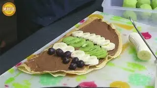 인사동 │ 키위 바나나 크레페 │ Crepe with Whipped Cream │ 한국 길거리 음식 │ Korean Street Food