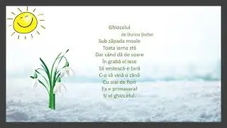 Ghiocelul / poezie/primavara