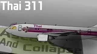 Thai International Airways Flight 311 crash animation Ascent And Collapse