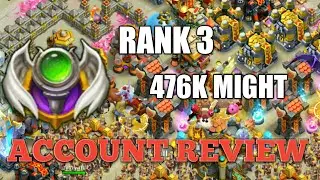 RANK 3 476K MIGHT ACCOUNT REVIEW CASTLE CLASH !