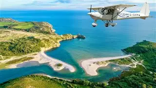 Views flying over the Gower Peninsula