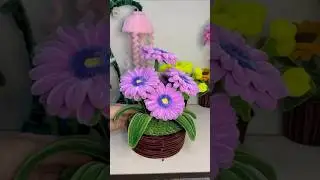 WOW 😲 pipe cleaner flower vase #shorts