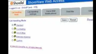 ShoreTel Communicator and Broswer Options