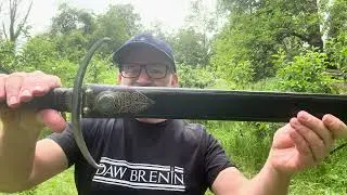 A metal sword prop from the film