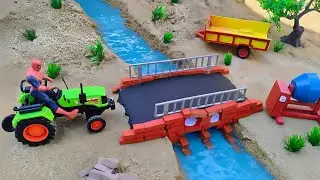 Wooden Bridge collapsed || Science project  Builds Mini Bridge Using Concrete and 4 Drain Pipes.