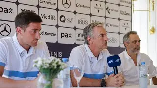 Conferencia de prensa  Frana - G&oacute;mez - Zabaleta en la previa a la Copa Davis vs. Corea del Sur