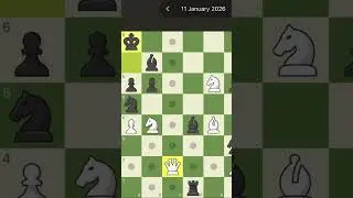 Chess 11 Jan 2026 Daily puzzle solved! #chess #gaming #smart #tactics