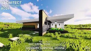 MINECRAFT: How to Build a MODERN SURVIVAL HOUSE Tutorial (EASY)