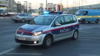 RTW Berufsrettung + FuStW Polizei Wien