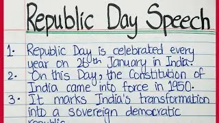 Republic Day Speech In English | 10 Lines Speech On Republic Day In English