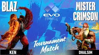 SF6 - Blaz (Ken) vs Mister Crimson (Dhalsim) 🔥EVO FRANCE 2025🔥 Losers Semi Finals - Atack vs defense