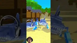 Shark Vibin&rsquo; to That Unknown Banger 🎶🦈 #minecraft #roblox