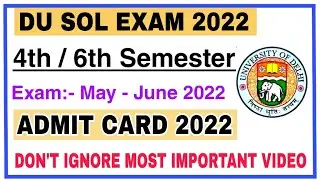 How to download DU SOL  Hall Ticket/Admit Card | DU SOL Admit Card 2022 | JK Study Stuff