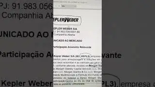 💥Morgan Stanley Aposta Kepler Weber✅️KEPL3🇧🇷#a&ccedil;&otilde;es #investimentos