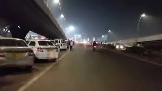 Goa Airport at night time.
