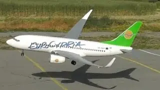 RC Eurocypria 737|First Official Flight|Walkaround, Taxi, Takeoff, Lowpass, Landing