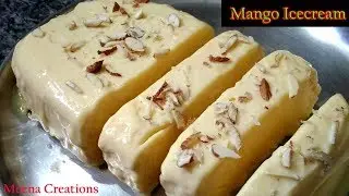 Almonds Mango Ice Cream recipe Without Cream, Beater, Condensed Milk | मैंगो आइसक्रीम