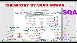 United States Space Shuttle dinitrogen tetroxide was reacted with methylhydrazine| Enthalpy|SQA|Saad