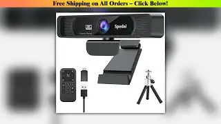 Spedal 931 HD 4K 30Fps 120 Wide Angle Webcam Wtih Microphone Remote Control Streaming PC
