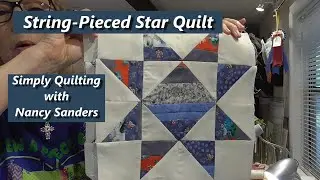 String-Pieced Star Quilt @simplyquiltingwithnancysanders