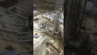 How to install tower crane mast section on Rokra Peiner System