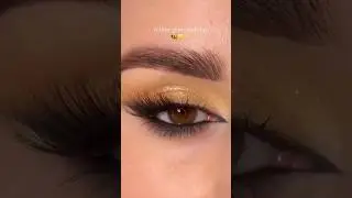 mustard yellow glam makeup #shorts #makeup #eyemakeup