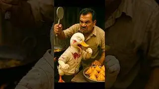 🦢 Poor White Duck&rsquo;s Struggle for Food 💔🥺 | Samosa to Chips Survival