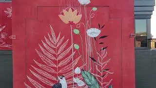 Boise floral mural