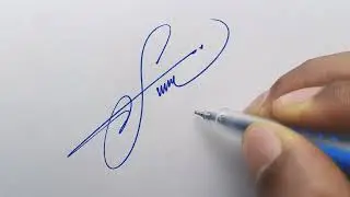 How to make stylish F letter signature || Beautiful signature design tutorial